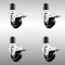 Service Caster 3 Inch 316SS Soft Rubber Swivel 1-7/8 Inch Expanding Stem Caster Set Lock Brake SCC-SS316TTLEX20S314-SRS-178-4 - alternate 1
